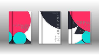 Kurumsal iş yıllık rapor kitap kapağı broşür el ilanı posteri için soyut düşük daire şekil arka plan. Eps10 vektör şablonu