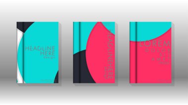 Kurumsal iş yıllık rapor kitap kapağı broşür el ilanı posteri için soyut düşük daire şekil arka plan. Eps10 vektör şablonu