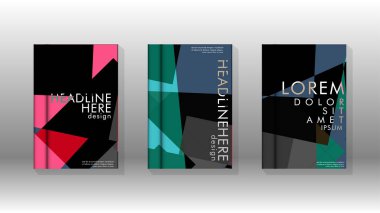 Soyut kitap kapağı düzeninin arka planı. Broşürler, dergiler, vektör şablonları vb. için. Modern tasarımlar Eps 10'da geometrik desenler oluşturur
