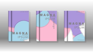 Kurumsal iş yıllık rapor kitap kapağı broşür el ilanı posteri için soyut düşük daire şekil arka plan. Eps10 vektör şablonu