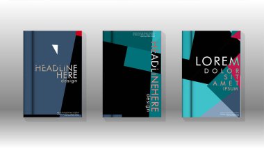 Soyut kitap kapağı düzeninin arka planı. Broşürler, dergiler, vektör şablonları vb. için. Modern tasarımlar Eps 10'da geometrik desenler oluşturur