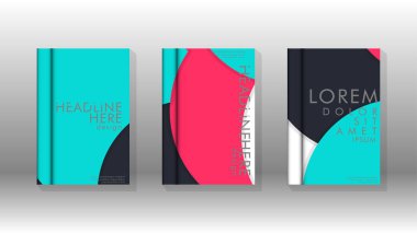 Posterler, kapaklar, broşürler, şirket yıllık iş, vb için soyut daire şekil arka planlar.