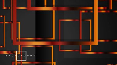 Vektör Modern Soyut Kareler Arka Planlar . siyah ve metal renk degradesi ile. eps 10 şablonu