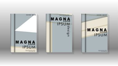 Kitap kapağı kavramı renk ve şekillerin bir kombinasyonu ile soyut geometrik arka plan. vektör tasarımı