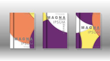 Kurumsal iş yıllık rapor kitap kapağı broşür el ilanı posteri için soyut düşük daire şekil arka plan. Eps10 vektör şablonu