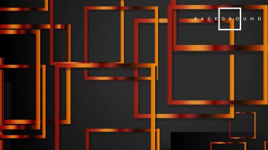 Vektör Modern Soyut Kareler Arka Planlar . siyah ve metal renk degradesi ile. eps 10 şablonu