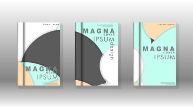 Kurumsal iş yıllık rapor kitap kapağı broşür el ilanı posteri için soyut düşük daire şekil arka plan. Eps10 vektör şablonu