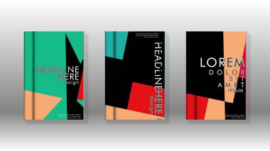 Soyut kitap kapağı düzeninin arka planı. Broşürler, dergiler, vektör şablonları vb. için. Modern tasarımlar Eps 10'da geometrik desenler oluşturur