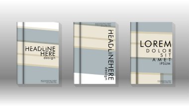 Kitap kapağı kavramı renk ve şekillerin bir kombinasyonu ile soyut geometrik arka plan. vektör tasarımı