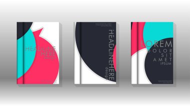 Kurumsal iş yıllık rapor kitap kapağı broşür el ilanı posteri için soyut düşük daire şekil arka plan. Eps10 vektör şablonu