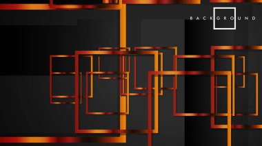 Vektör Modern Soyut Kareler Arka Planlar . siyah ve metal renk degradesi ile. eps 10 şablonu