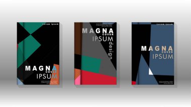 Soyut kitap kapağı düzeninin arka planı. Broşürler, dergiler, vektör şablonları vb. için. Modern tasarımlar Eps 10'da geometrik desenler oluşturur