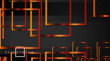 Vektör Modern Soyut Kareler Arka Planlar . siyah ve metal renk degradesi ile. eps 10 şablonu