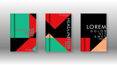 Soyut kitap kapağı düzeninin arka planı. Broşürler, dergiler, vektör şablonları vb. için. Modern tasarımlar Eps 10'da geometrik desenler oluşturur