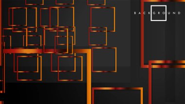 Vektör Modern Soyut Kareler Arka Planlar . siyah ve metal renk degradesi ile. eps 10 şablonu