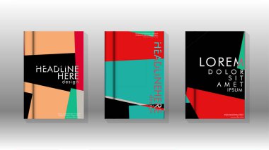 Soyut kitap kapağı düzeninin arka planı. Broşürler, dergiler, vektör şablonları vb. için. Modern tasarımlar Eps 10'da geometrik desenler oluşturur