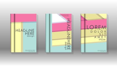 Kapak kitabı kavramı soyut geometrik arka plan renk ve şekillerin bir kombinasyonu ile