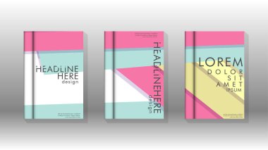 Kapak kitabı kavramı soyut geometrik arka plan renk ve şekillerin bir kombinasyonu ile