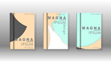 Kurumsal iş yıllık rapor kitap kapağı broşür el ilanı posteri için soyut düşük daire şekil arka plan. Eps10 vektör şablonu