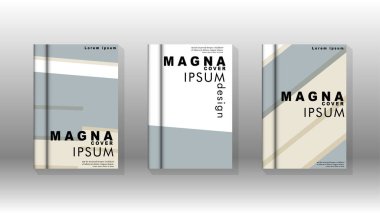 Kitap kapağı kavramı renk ve şekillerin bir kombinasyonu ile soyut geometrik arka plan. vektör tasarımı