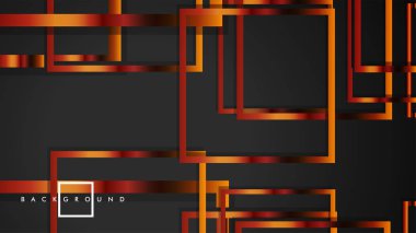 Vektör Modern Soyut Kareler Arka Planlar . siyah ve metal renk degradesi ile. eps 10 şablonu