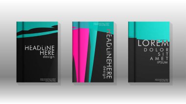 Geometrik tasarım arka planlı kapak kitabı