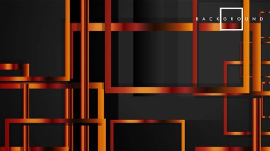 Vektör Modern Soyut Kareler Arka Planlar . siyah ve metal renk degradesi ile. eps 10 şablonu
