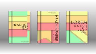 Kapak kitabı kavramı soyut geometrik arka plan renk ve şekillerin bir kombinasyonu ile