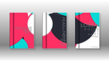 Posterler, kapaklar, broşürler, şirket yıllık iş, vb için soyut daire şekil arka planlar.