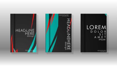 Geometrik tasarım arka planlı kapak kitabı