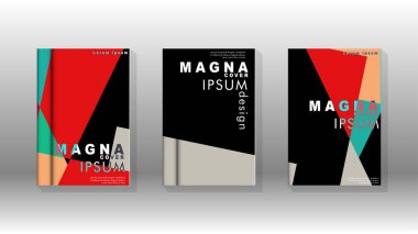 Soyut kitap kapağı düzeninin arka planı. Broşürler, dergiler, vektör şablonları vb. için. Modern tasarımlar Eps 10'da geometrik desenler oluşturur