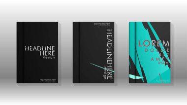 Geometrik tasarım arka planlı kapak kitabı