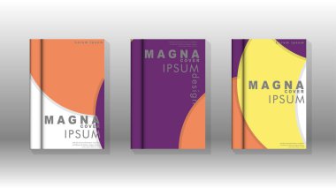 Kurumsal iş yıllık rapor kitap kapağı broşür el ilanı posteri için soyut düşük daire şekil arka plan. Eps10 vektör şablonu