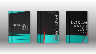 Geometrik tasarım arka planlı kapak kitabı