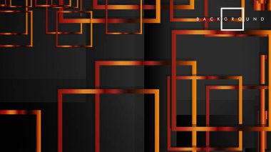 Vektör Modern Soyut Kareler Arka Planlar . siyah ve metal renk degradesi ile. eps 10 şablonu