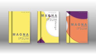 Kurumsal iş yıllık rapor kitap kapağı broşür el ilanı posteri için soyut düşük daire şekil arka plan. Eps10 vektör şablonu