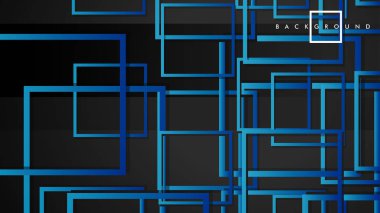 Vektör Modern Soyut Kareler Arka Planlar . siyah yeşil degrade ile. eps 10 şablonu