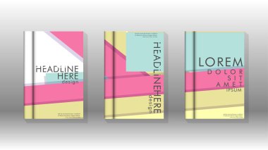 Kapak kitabı kavramı soyut geometrik arka plan renk ve şekillerin bir kombinasyonu ile