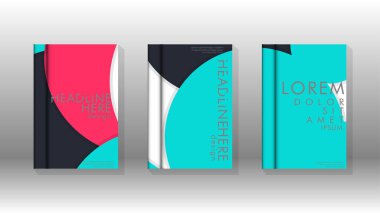 Kurumsal iş yıllık rapor kitap kapağı broşür el ilanı posteri için soyut düşük daire şekil arka plan. Eps10 vektör şablonu