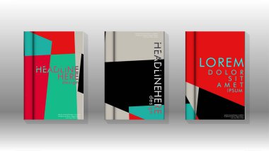 Soyut kitap kapağı düzeninin arka planı. Broşürler, dergiler, vektör şablonları vb. için. Modern tasarımlar Eps 10'da geometrik desenler oluşturur