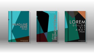 Soyut kitap kapağı düzeninin arka planı. Broşürler, dergiler, vektör şablonları vb. için. Modern tasarımlar Eps 10'da geometrik desenler oluşturur