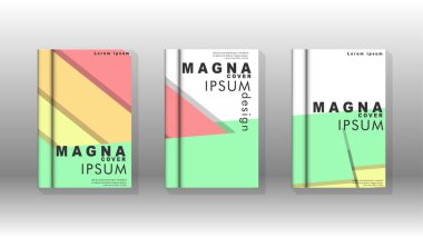 Kapak kitabı kavramı soyut geometrik arka plan renk ve şekillerin bir kombinasyonu ile