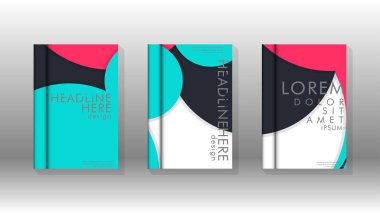 Kurumsal iş yıllık rapor kitap kapağı broşür el ilanı posteri için soyut düşük daire şekil arka plan. Eps10 vektör şablonu