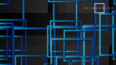 Vektör Modern Soyut Kareler Arka Planlar . siyah yeşil degrade ile. eps 10 şablonu