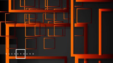 Vektör Modern Soyut Kareler Arka Planlar . siyah kırmızı turuncu degrade ile. eps 10 şablonu