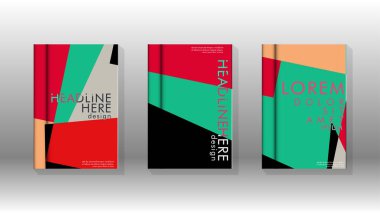 Soyut kitap kapağı düzeninin arka planı. Broşürler, dergiler, vektör şablonları vb. için. Modern tasarımlar Eps 10'da geometrik desenler oluşturur