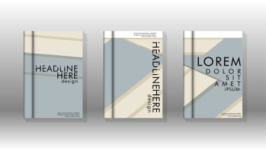 Kitap kapağı kavramı renk ve şekillerin bir kombinasyonu ile soyut geometrik arka plan. vektör tasarımı