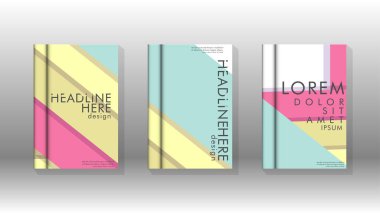 Kapak kitabı kavramı soyut geometrik arka plan renk ve şekillerin bir kombinasyonu ile