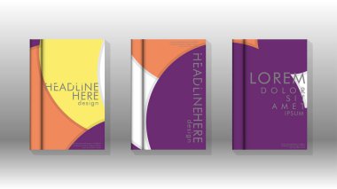 Kurumsal iş yıllık rapor kitap kapağı broşür el ilanı posteri için soyut düşük daire şekil arka plan. Eps10 vektör şablonu