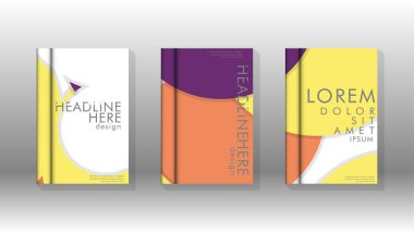 Kurumsal iş yıllık rapor kitap kapağı broşür el ilanı posteri için soyut düşük daire şekil arka plan. Eps10 vektör şablonu